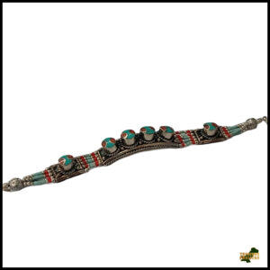 Ethnic Tribal Bracelet with Stones – Handmade Statement Jewelry
