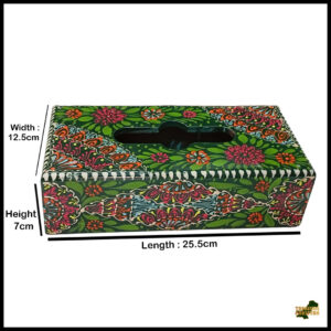 Truck Art Hand-Painted Tissue Box Size (L-25.5cm, W-12.5cm, H-7cm)
