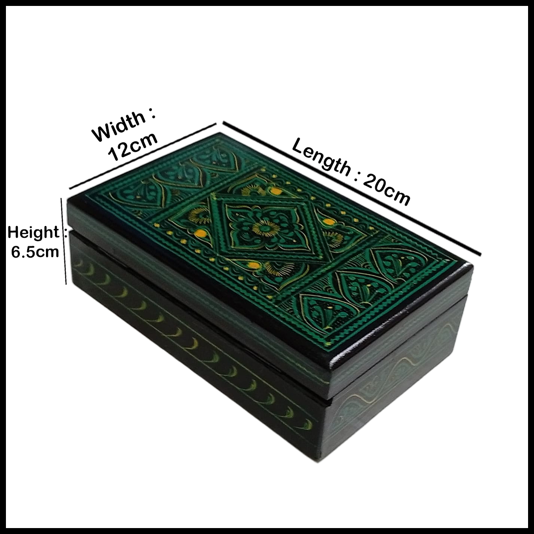 Naqsheen Jewellery Box Size (L-20cm, W-12cm, H-6.5cm) - Image 8