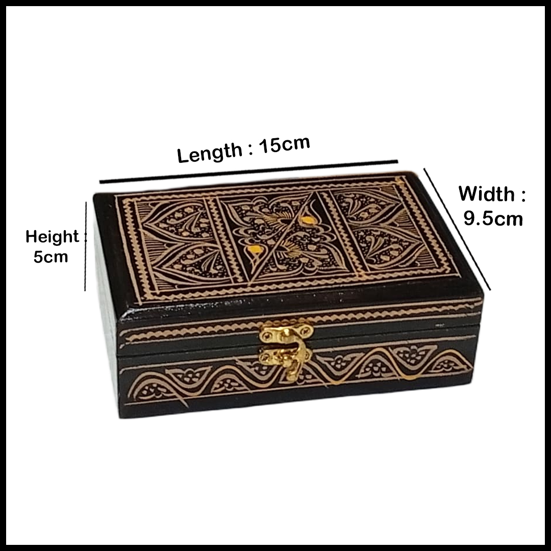 Naqsheen Jewellery Box Size (L-15cm, W-9.5cm, H-5cm) - Image 3