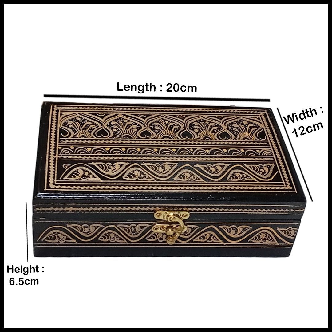 Naqsheen Jewellery Box Size (L-20cm, W-12cm, H-6.5cm) - Image 7