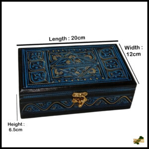 Naqsheen Jewellery Box Size (L-20cm, W-12cm, H-6.5cm)