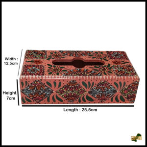 Truck Art Hand-Painted Tissue Box Size (L-25.5cm, W-12.5cm, H-7cm)