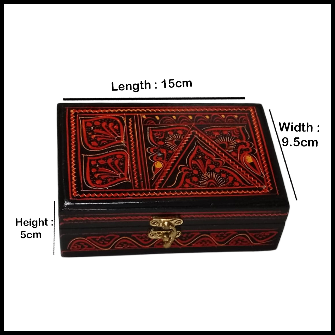 Naqsheen Jewellery Box Size (L-15cm, W-9.5cm, H-5cm) - Image 3