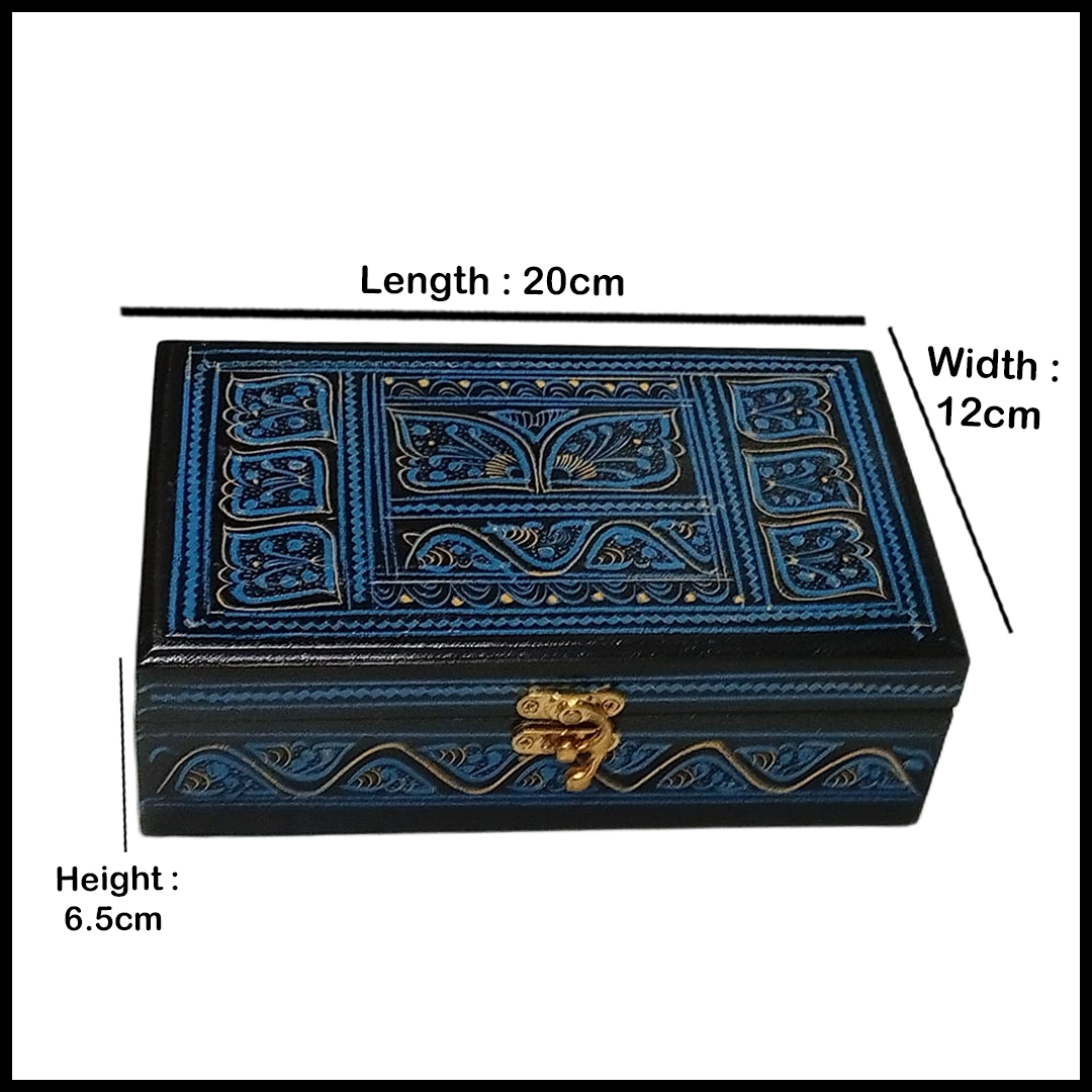 Naqsheen Jewellery Box Size (L-20cm, W-12cm, H-6.5cm) - Image 3