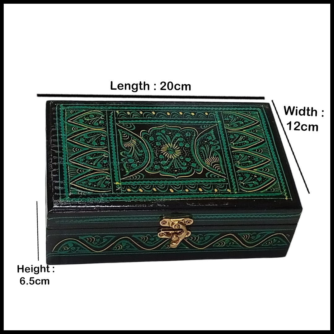 Naqsheen Jewellery Box Size (L-20cm, W-12cm, H-6.5cm) - Image 3