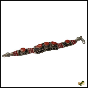 Ethnic Tribal Bracelet with Stones – Handmade Statement Jewelry
