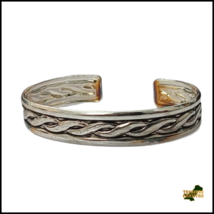 Traditional Handcrafted Floral Engraved Metal Cuff Bracelet
