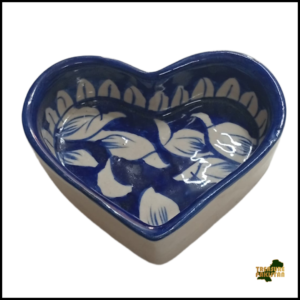 Blue Pottery Heart Tray