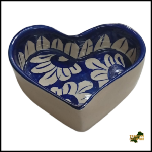Blue Pottery Heart Tray
