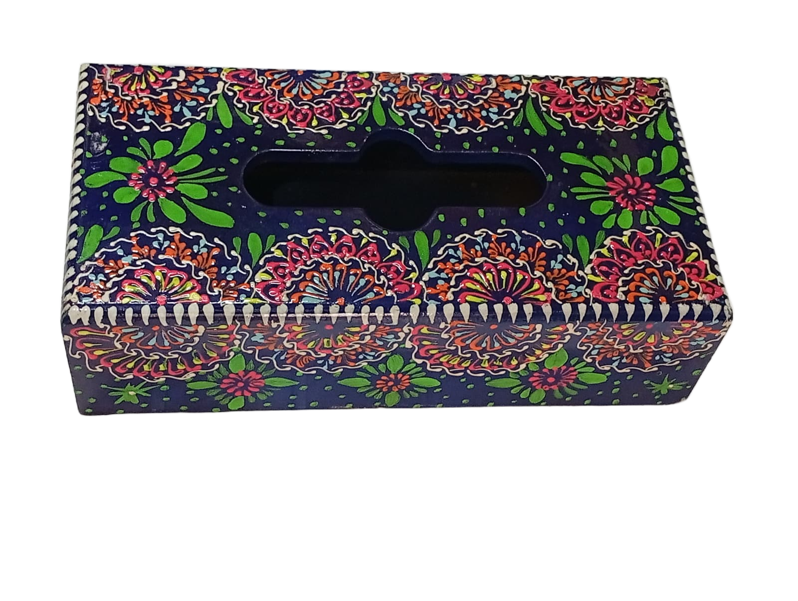 Truck Art Hand-Painted Tissue Box Size (L-25.5cm, W-12.5cm, H-7cm) - Image 7
