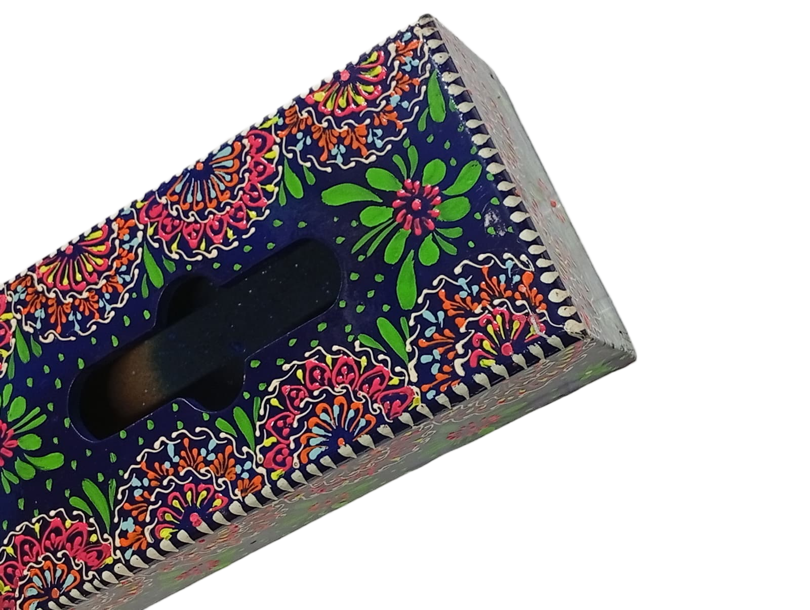 Truck Art Hand-Painted Tissue Box Size (L-25.5cm, W-12.5cm, H-7cm) - Image 8