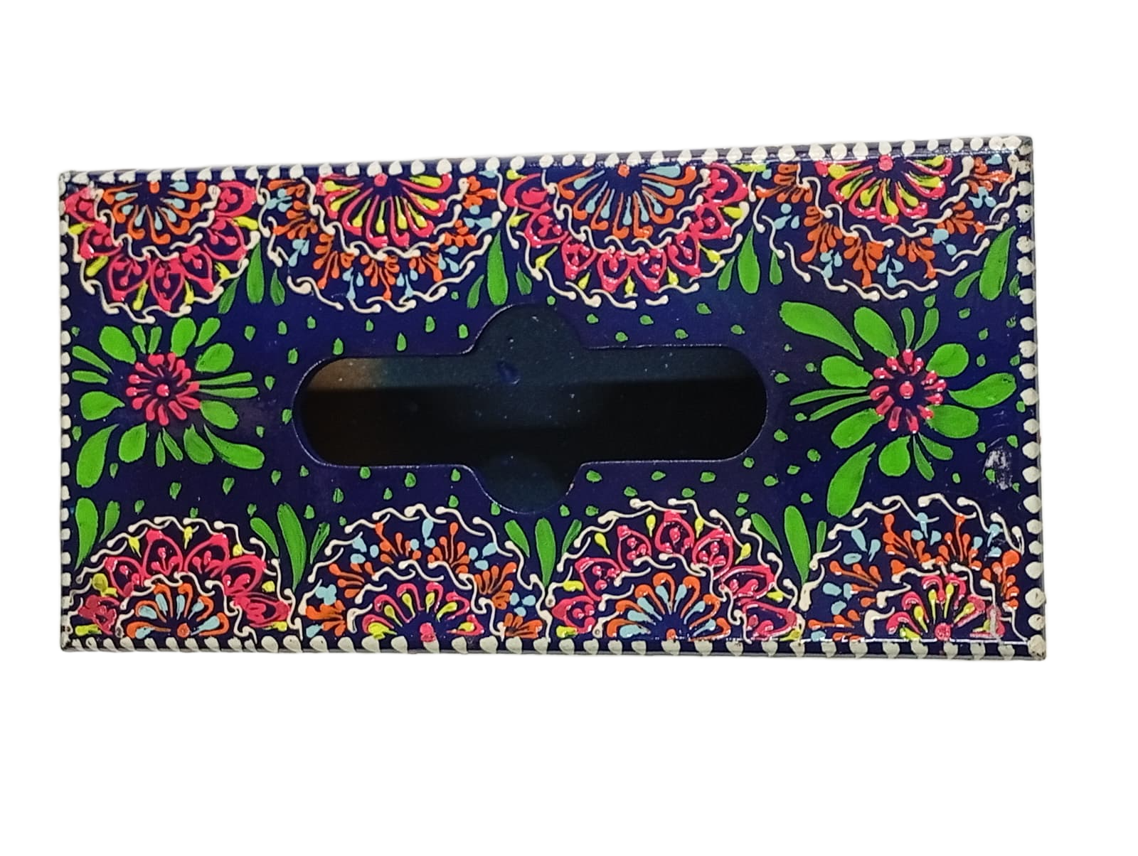 Truck Art Hand-Painted Tissue Box Size (L-25.5cm, W-12.5cm, H-7cm) - Image 9