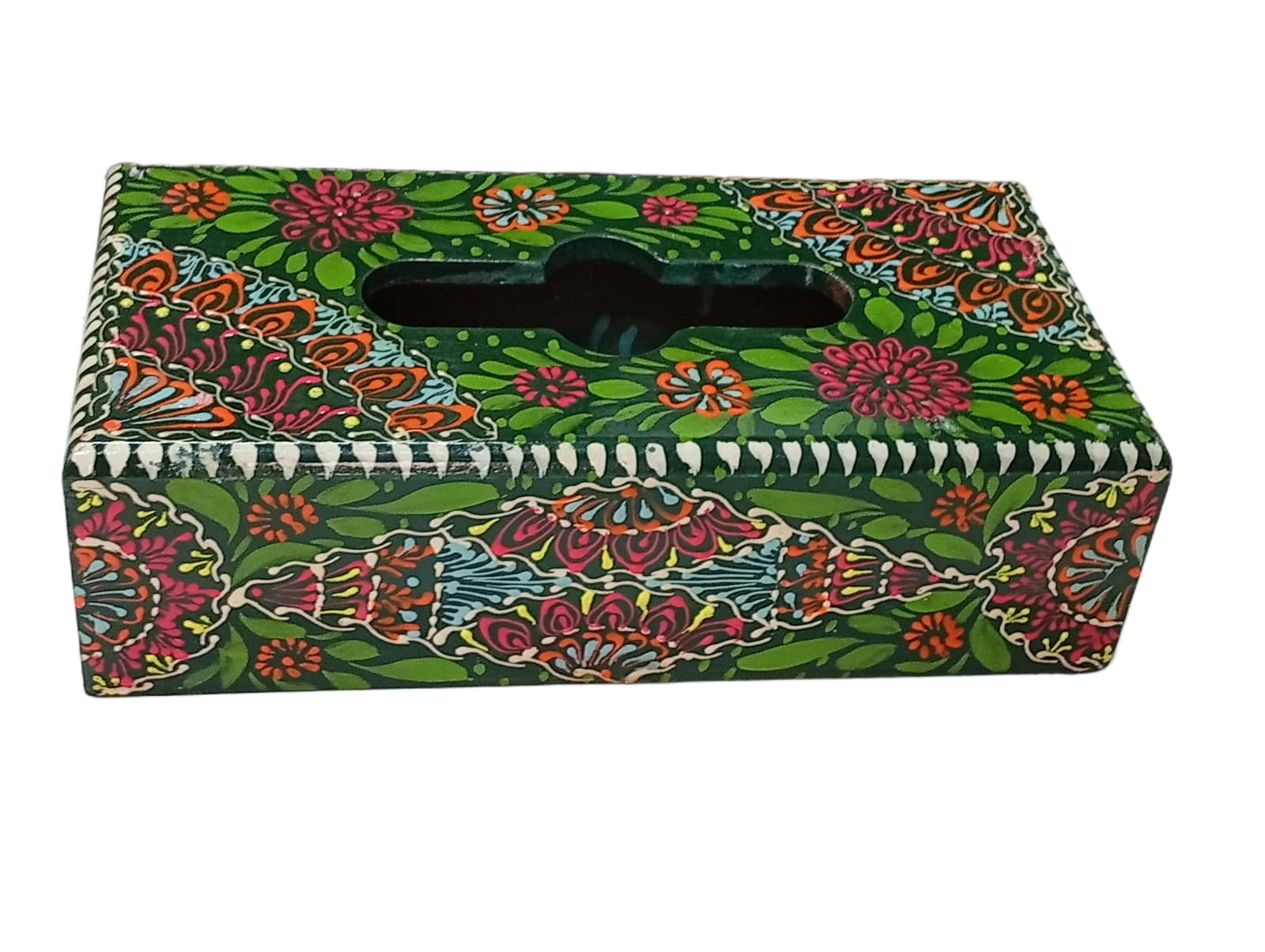 Truck Art Hand-Painted Tissue Box Size (L-25.5cm, W-12.5cm, H-7cm) - Image 6