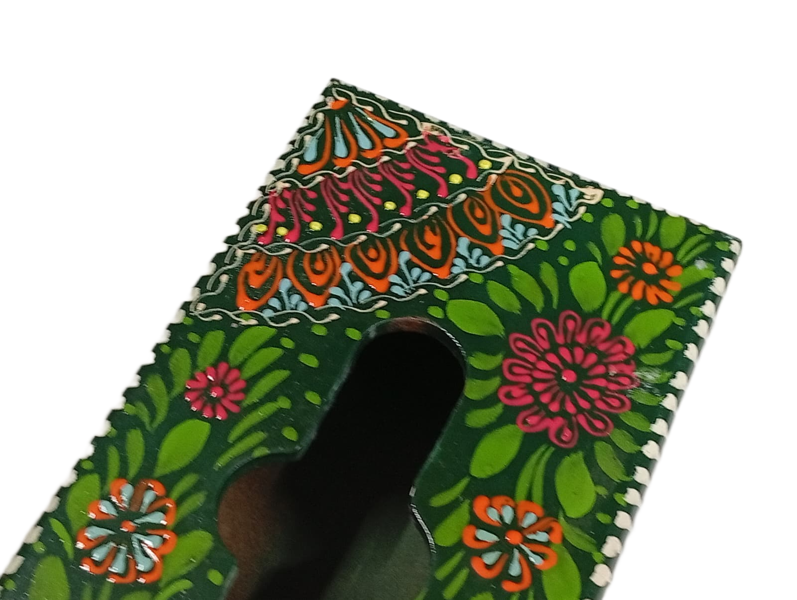 Truck Art Hand-Painted Tissue Box Size (L-25.5cm, W-12.5cm, H-7cm) - Image 7