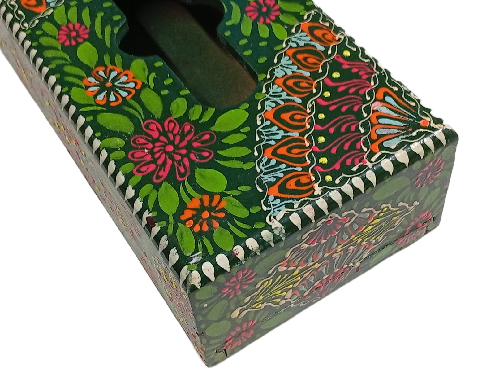 Truck Art Hand-Painted Tissue Box Size (L-25.5cm, W-12.5cm, H-7cm) - Image 8
