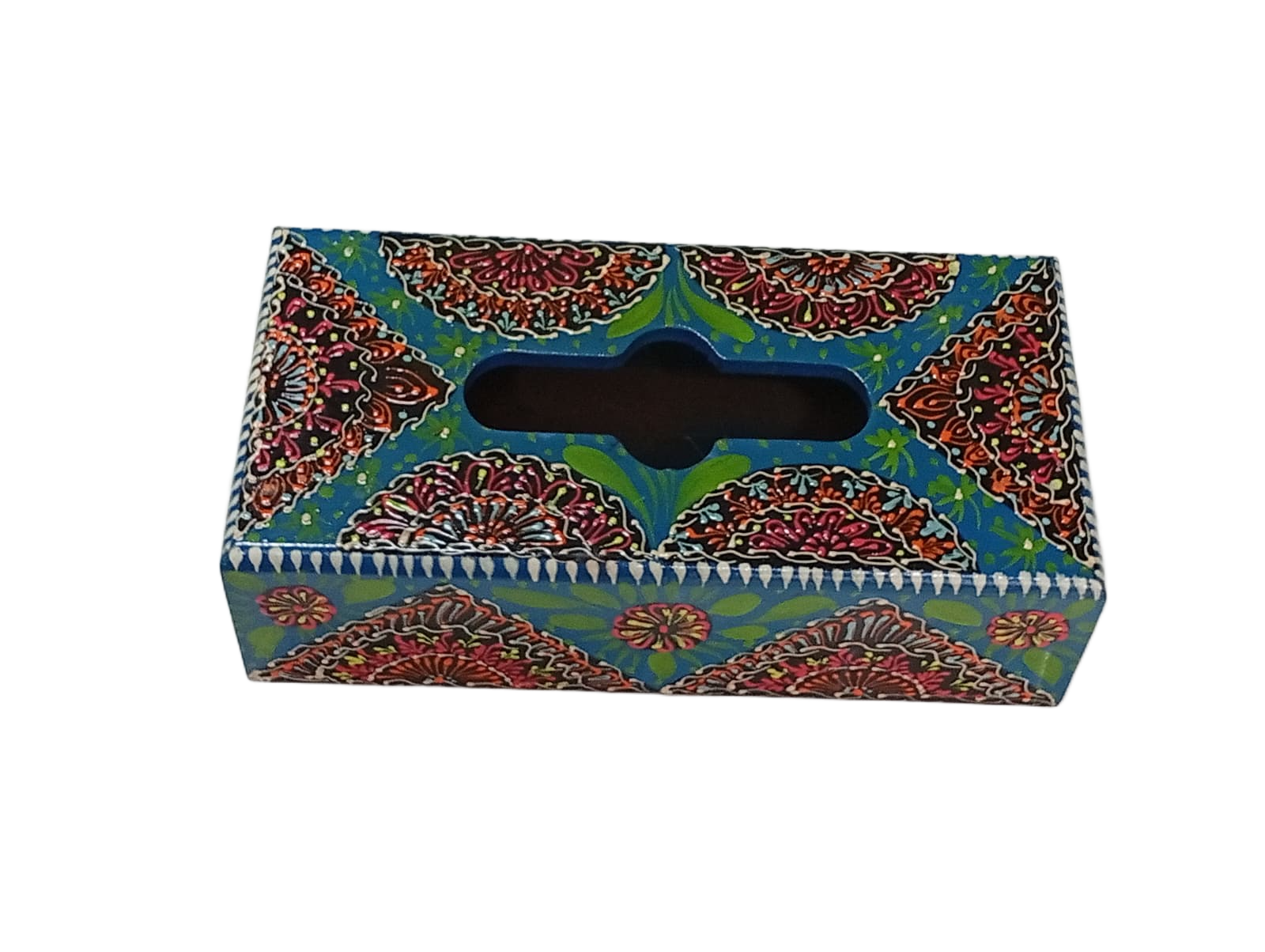 Truck Art Hand-Painted Tissue Box Size (L-25.5cm, W-12.5cm, H-7cm) - Image 7