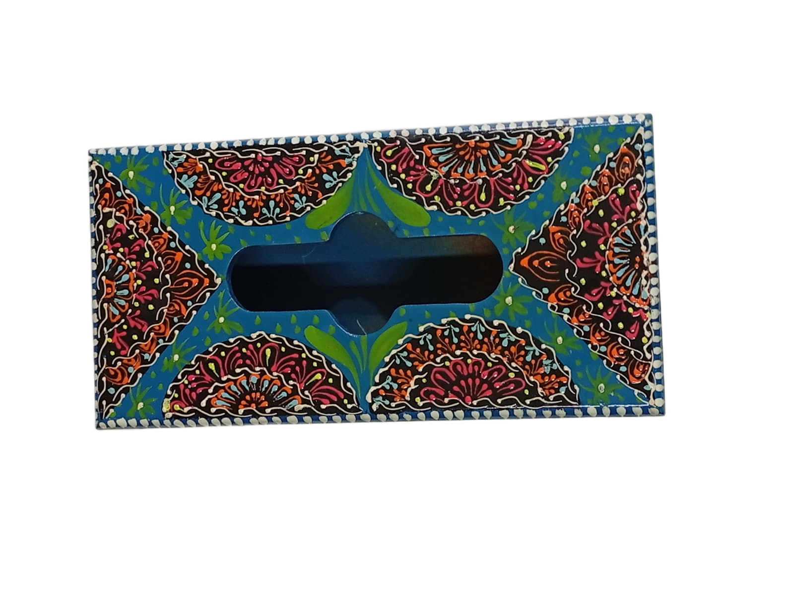 Truck Art Hand-Painted Tissue Box Size (L-25.5cm, W-12.5cm, H-7cm) - Image 9