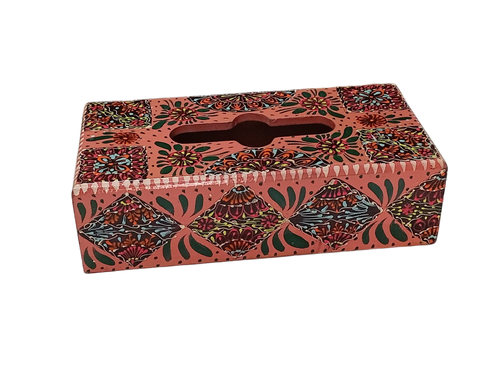 Truck Art Hand-Painted Tissue Box Size (L-25.5cm, W-12.5cm, H-7cm) - Image 4