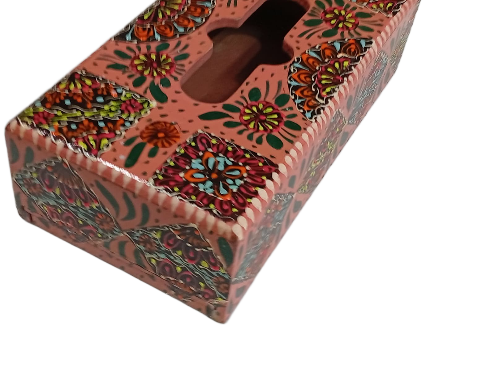 Truck Art Hand-Painted Tissue Box Size (L-25.5cm, W-12.5cm, H-7cm) - Image 5