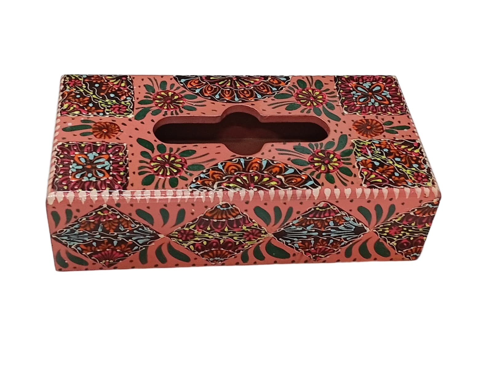 Truck Art Hand-Painted Tissue Box Size (L-25.5cm, W-12.5cm, H-7cm) - Image 7