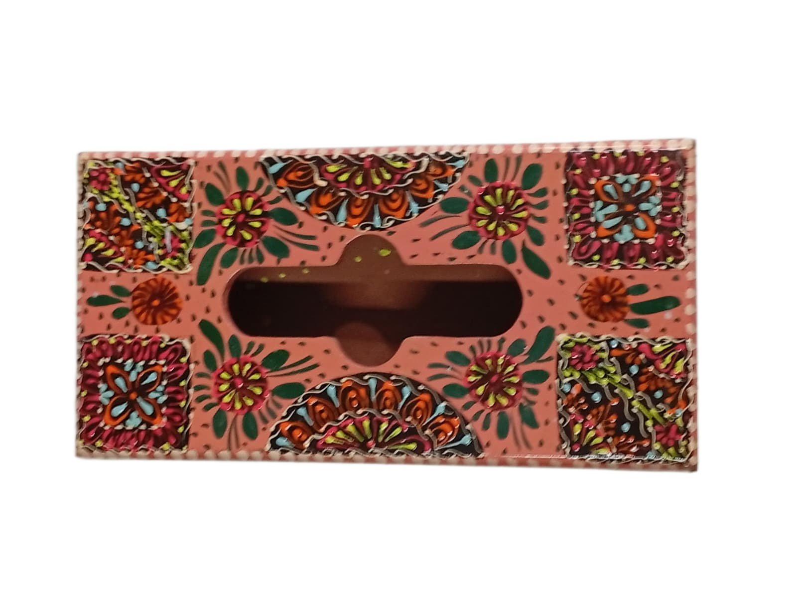Truck Art Hand-Painted Tissue Box Size (L-25.5cm, W-12.5cm, H-7cm) - Image 9