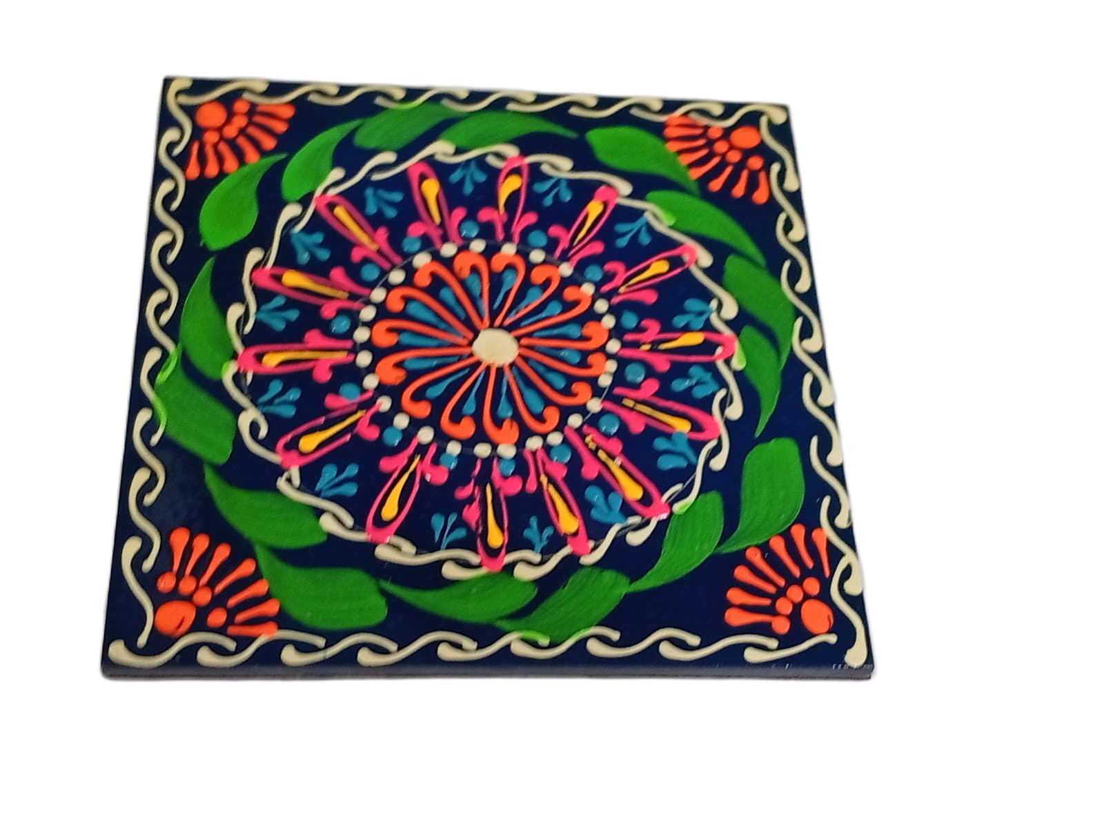 Truck Art Tea Coaster Set of 6 with Holder – Handmade Traditional Pakistani Design - Image 9