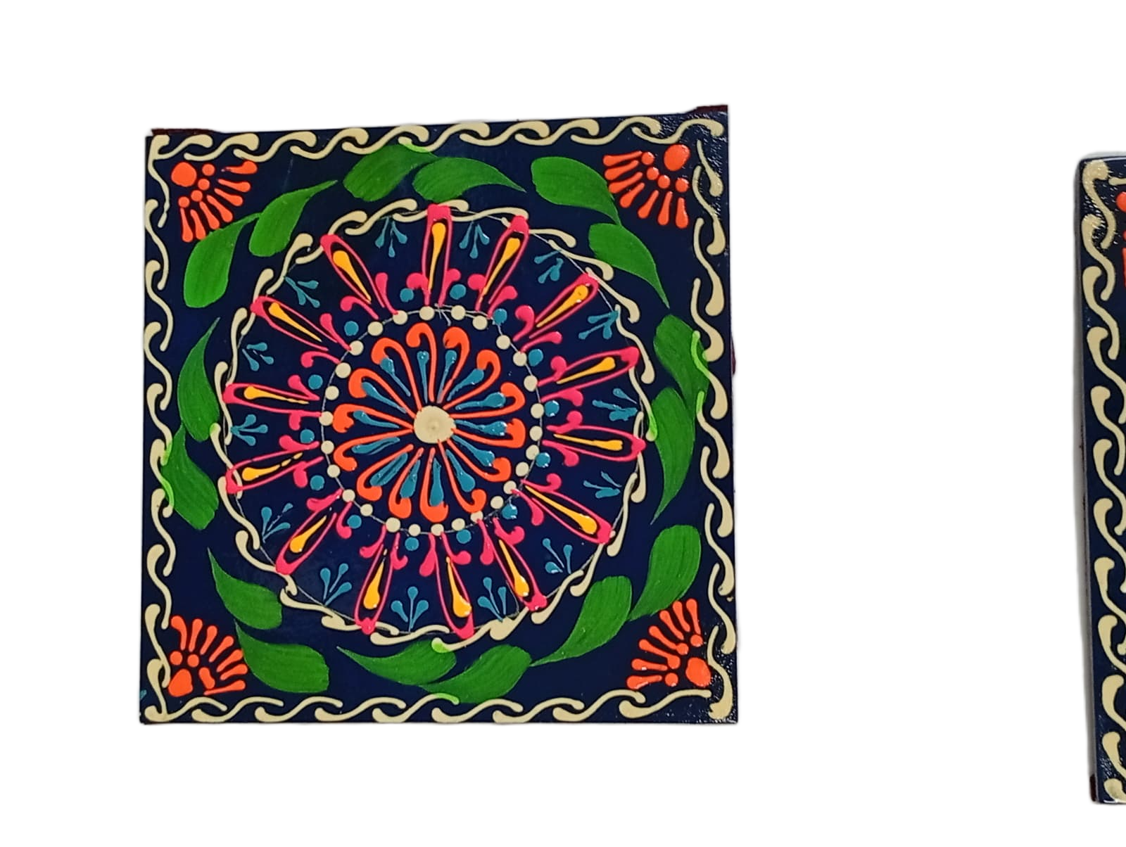 Truck Art Tea Coaster Set of 6 with Holder – Handmade Traditional Pakistani Design - Image 11