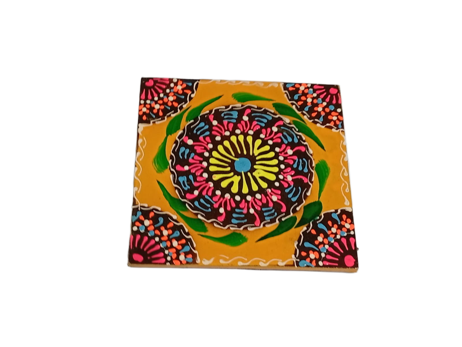 Truck Art Tea Coaster Set of 6 with Holder – Handmade Traditional Pakistani Design - Image 8