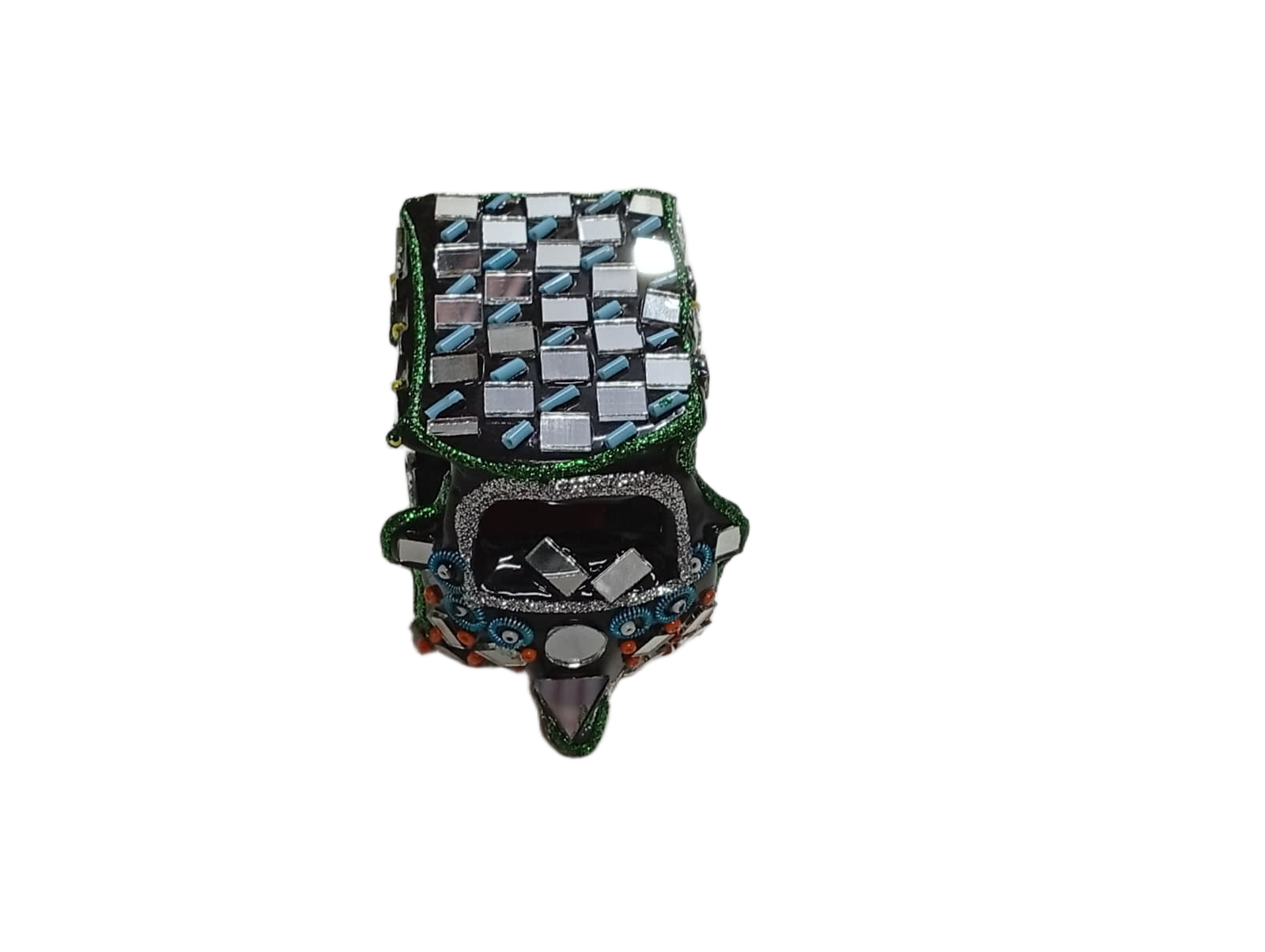 Decorative Mirror Work Rickshaw (L-6cm, W-4cm, H-5.5cm) - Image 8