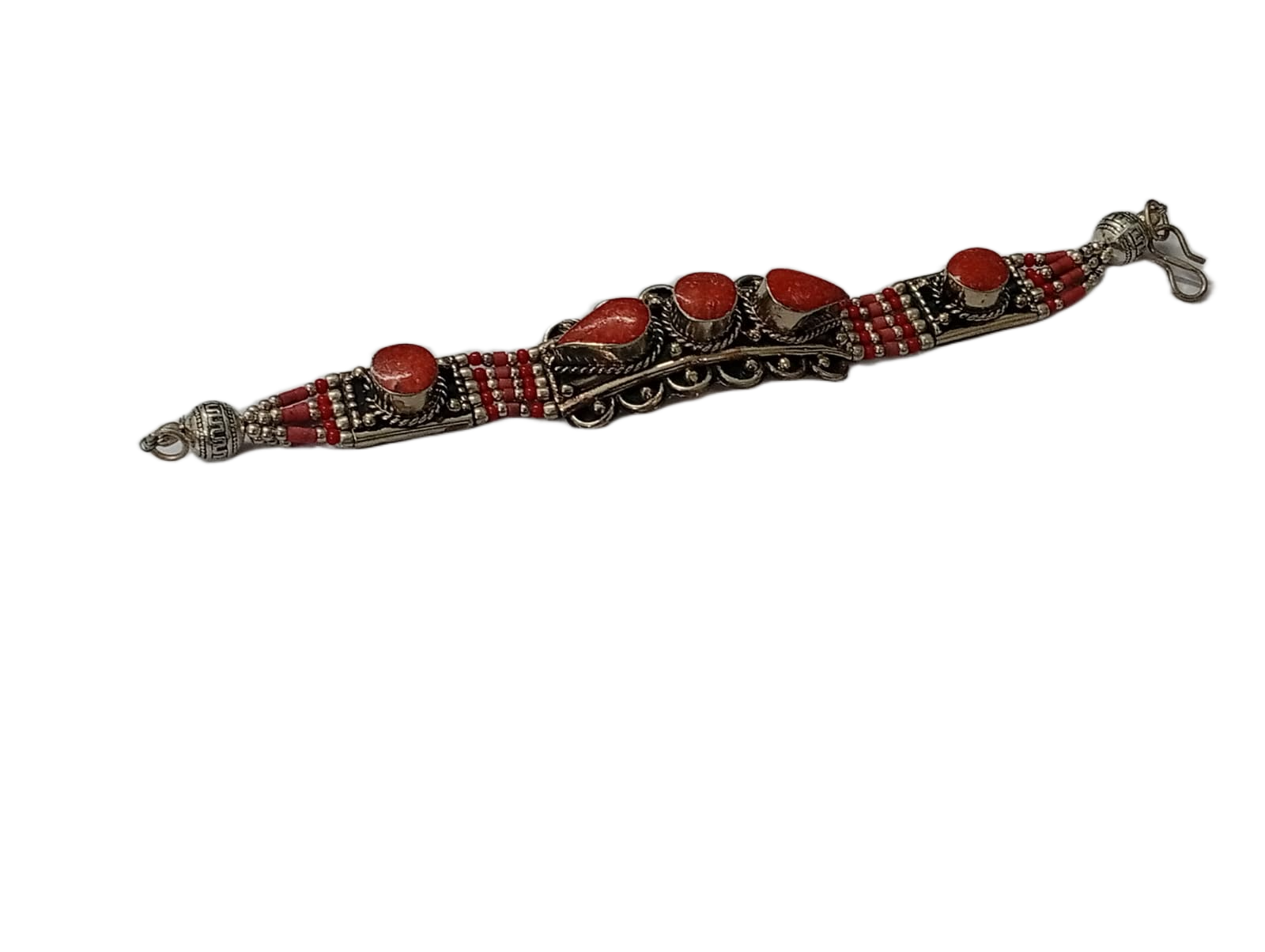 Ethnic Tribal Bracelet with Stones – Handmade Statement Jewelry - Image 5