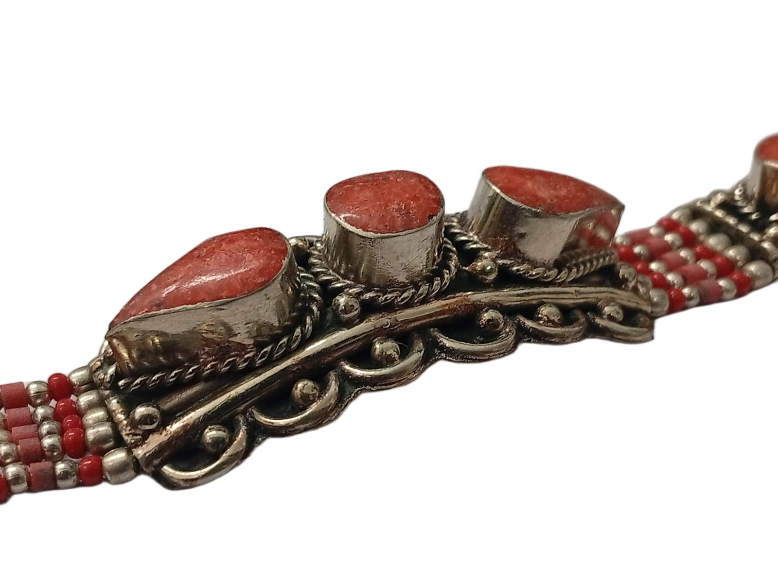 Ethnic Tribal Bracelet with Stones – Handmade Statement Jewelry - Image 7