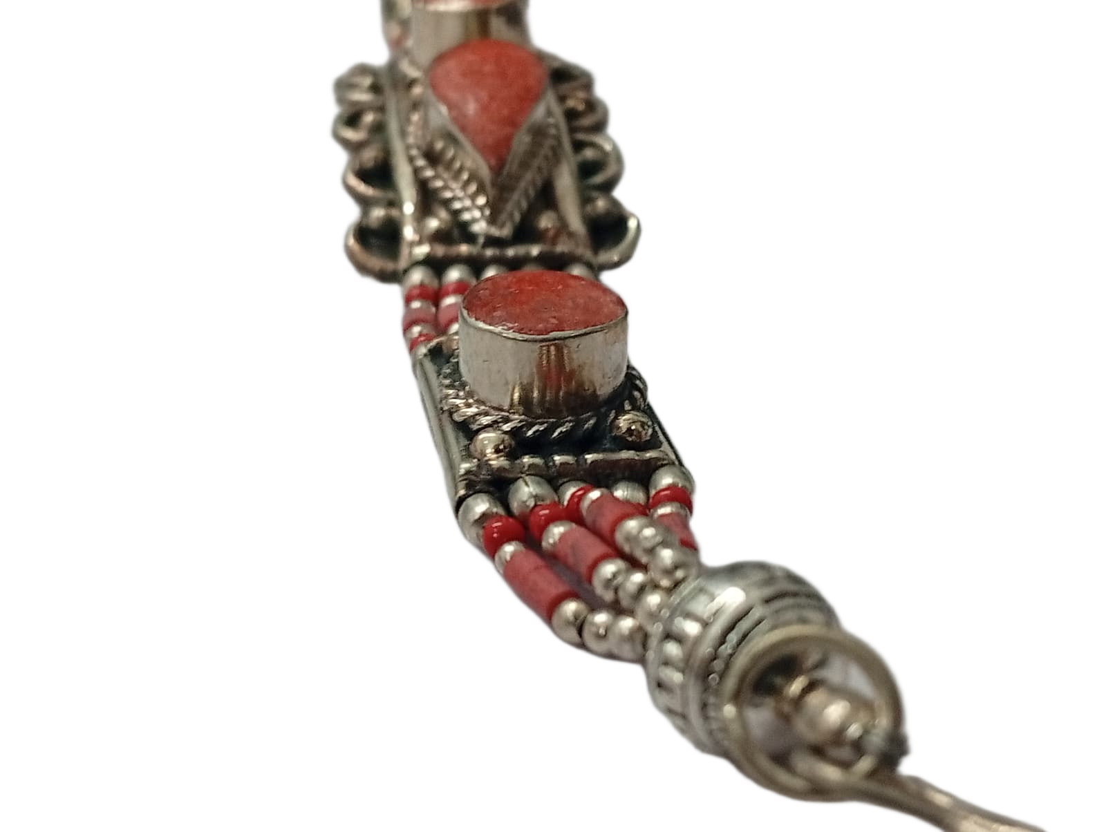 Ethnic Tribal Bracelet with Stones – Handmade Statement Jewelry - Image 8