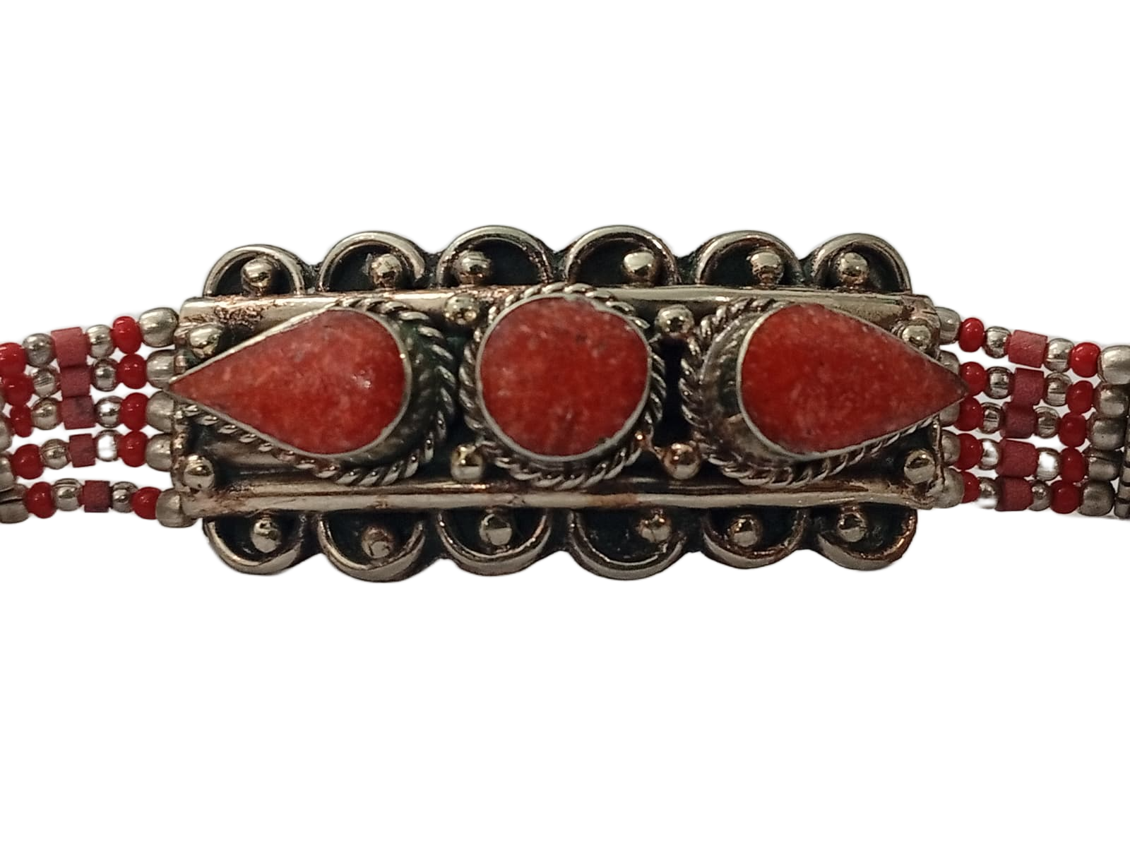 Ethnic Tribal Bracelet with Stones – Handmade Statement Jewelry - Image 9