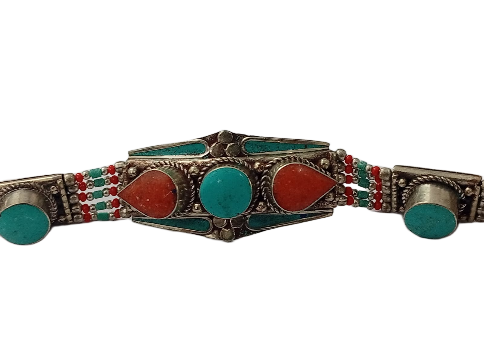 Ethnic Tribal Bracelet with Stones – Handmade Statement Jewelry - Image 7