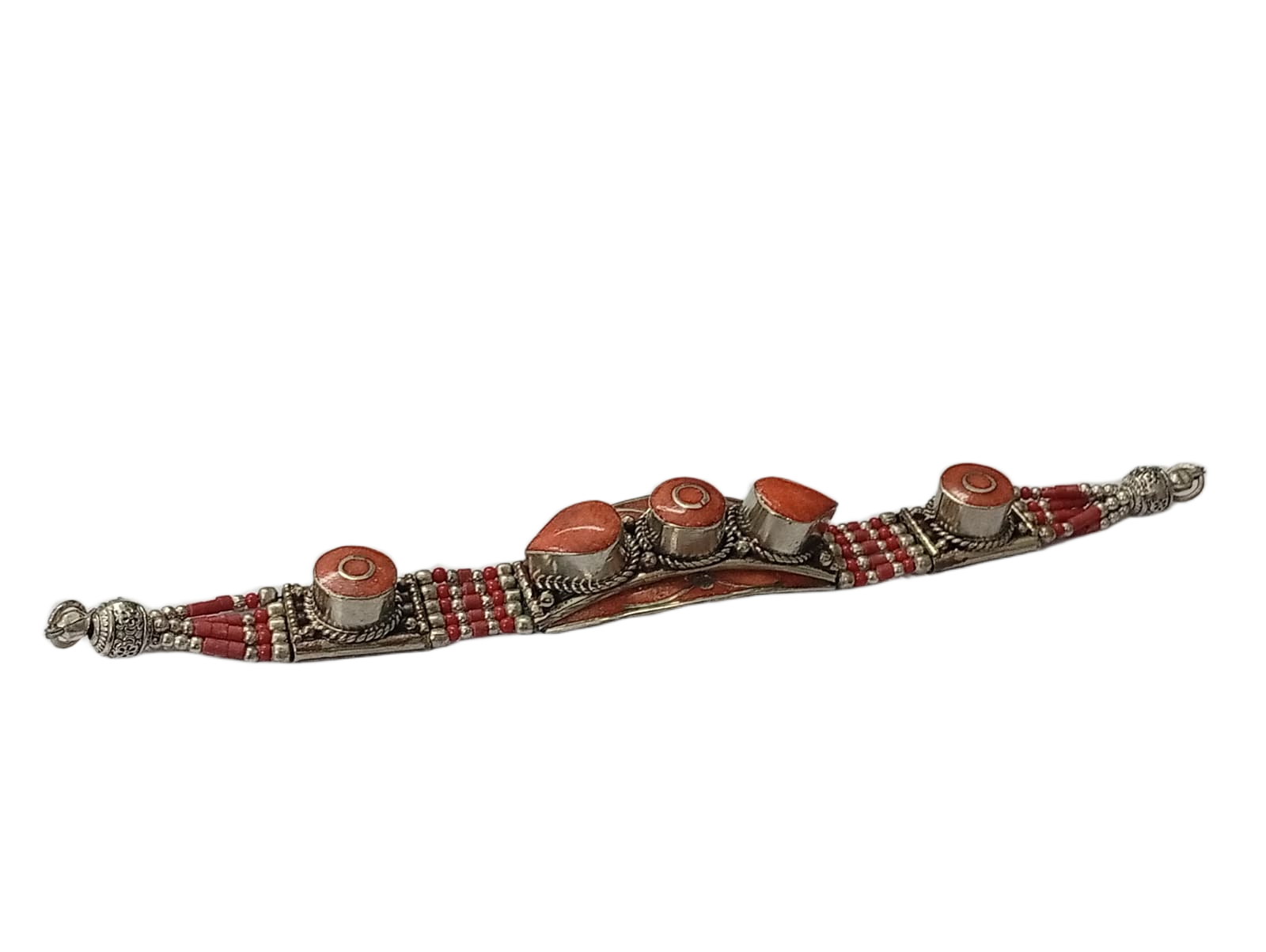 Ethnic Tribal Bracelet with Stones – Handmade Statement Jewelry - Image 4
