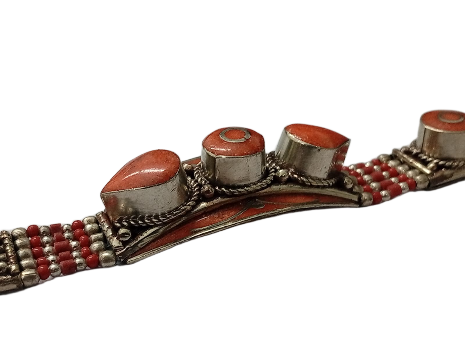 Ethnic Tribal Bracelet with Stones – Handmade Statement Jewelry - Image 5