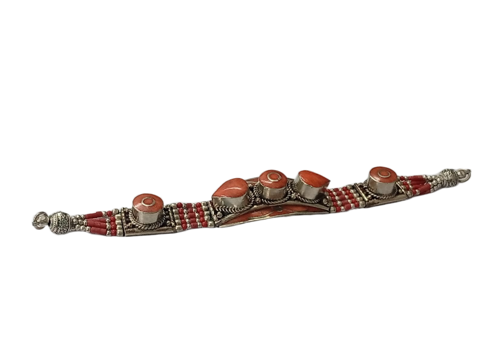 Ethnic Tribal Bracelet with Stones – Handmade Statement Jewelry - Image 6