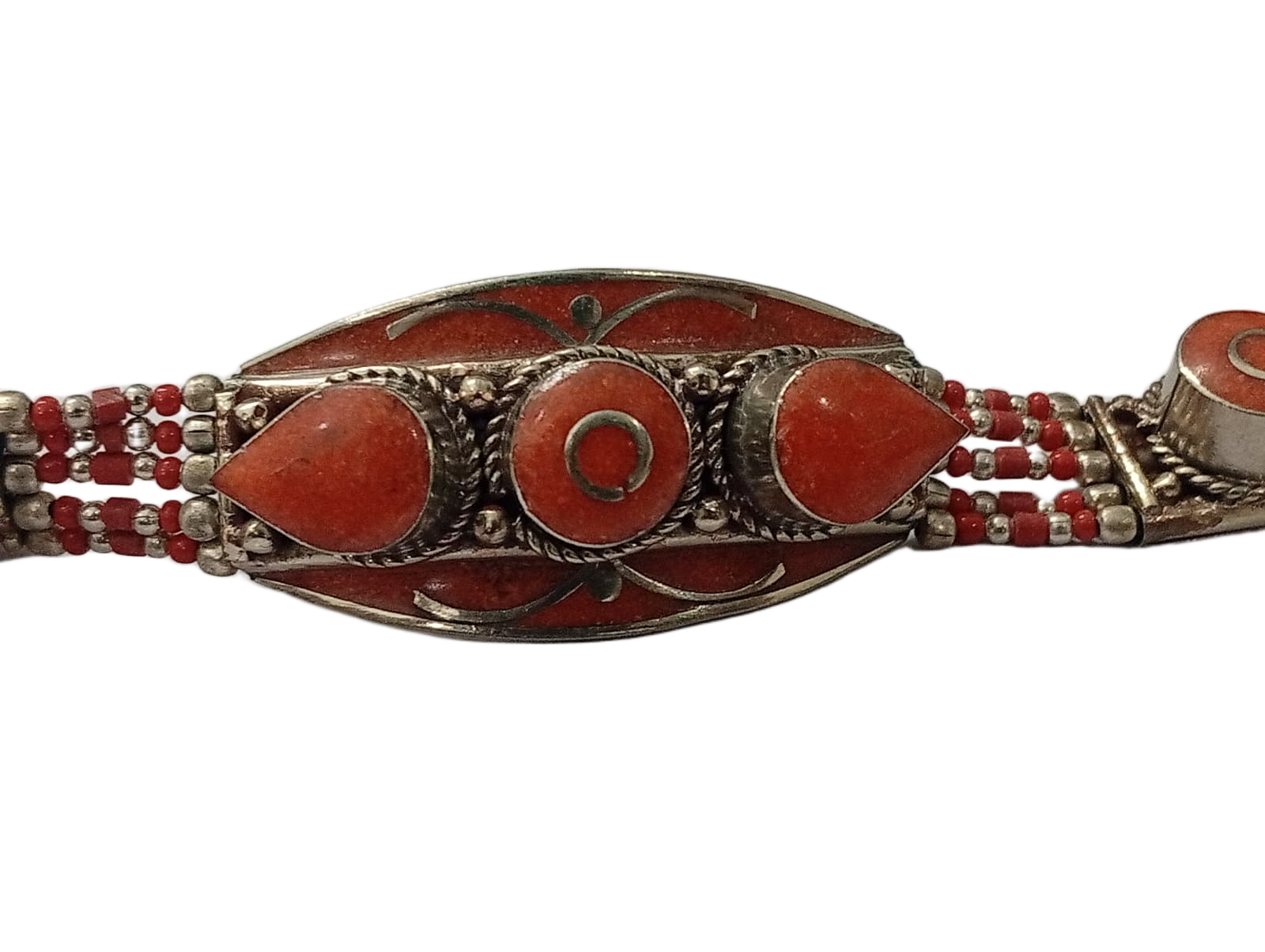 Ethnic Tribal Bracelet with Stones – Handmade Statement Jewelry - Image 7