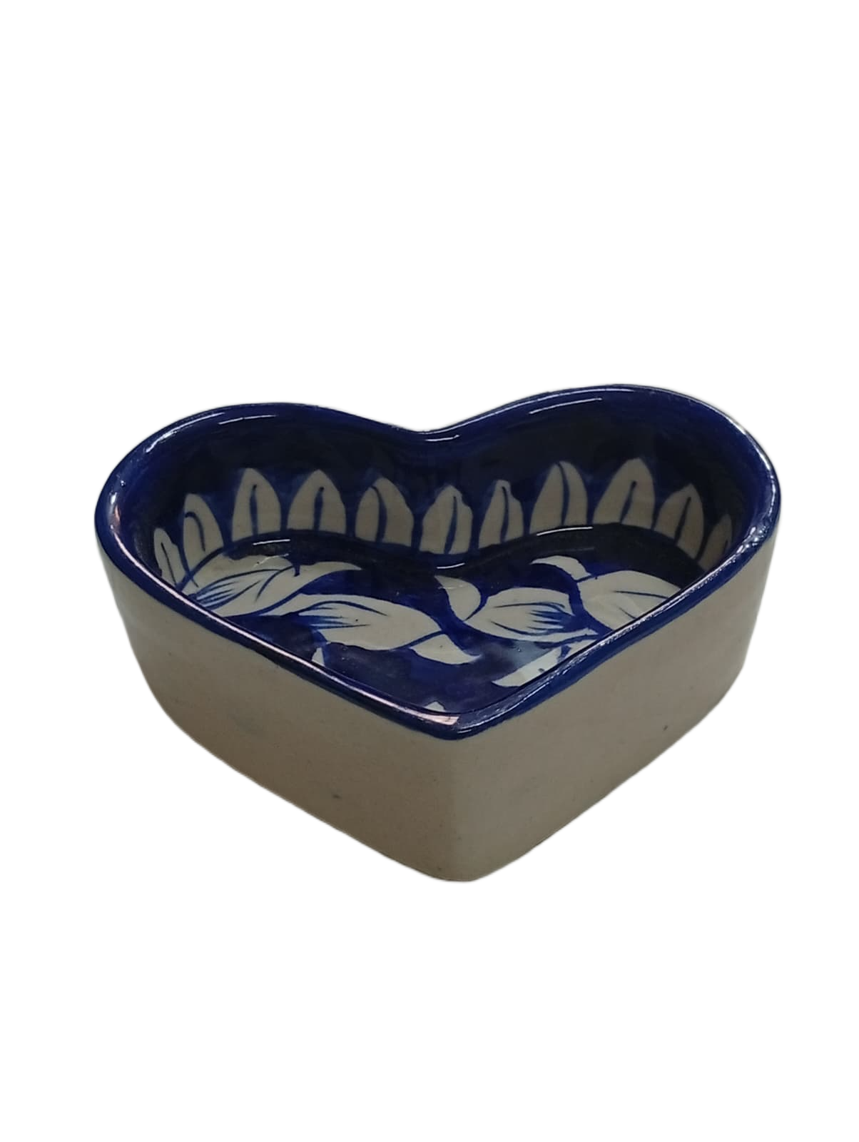 Blue Pottery Heart Tray - Image 5