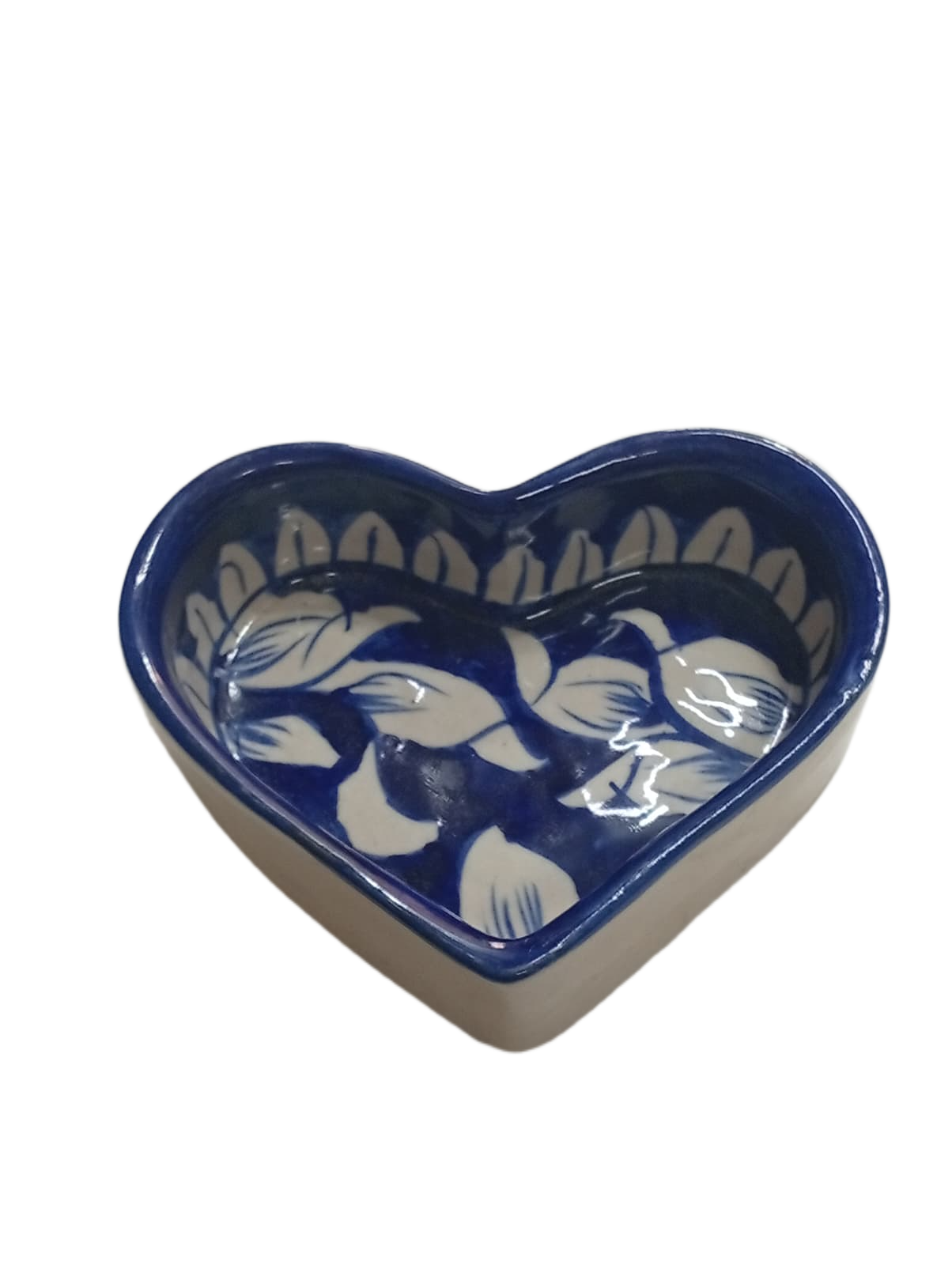 Blue Pottery Heart Tray - Image 7