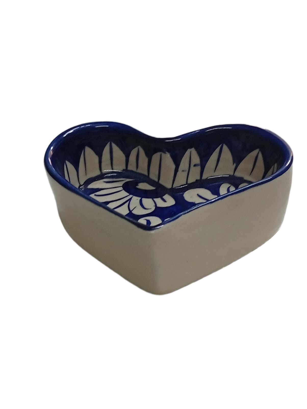 Blue Pottery Heart Tray - Image 5