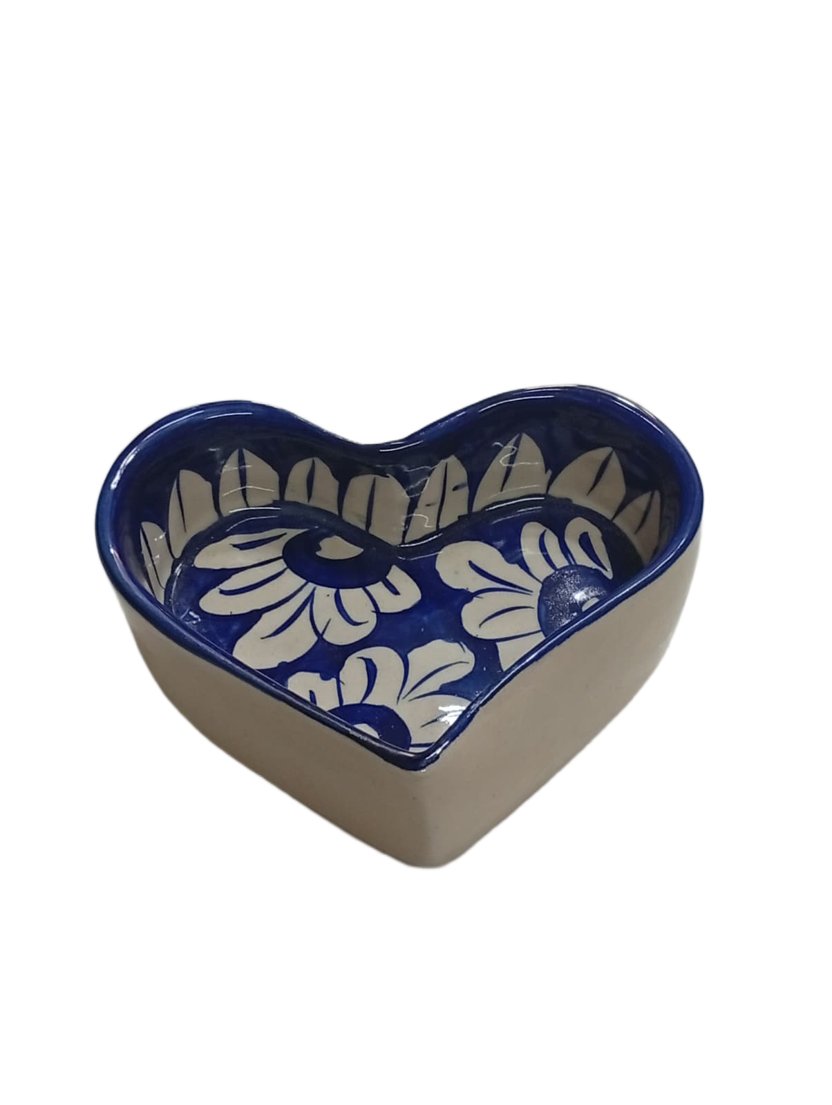 Blue Pottery Heart Tray - Image 6