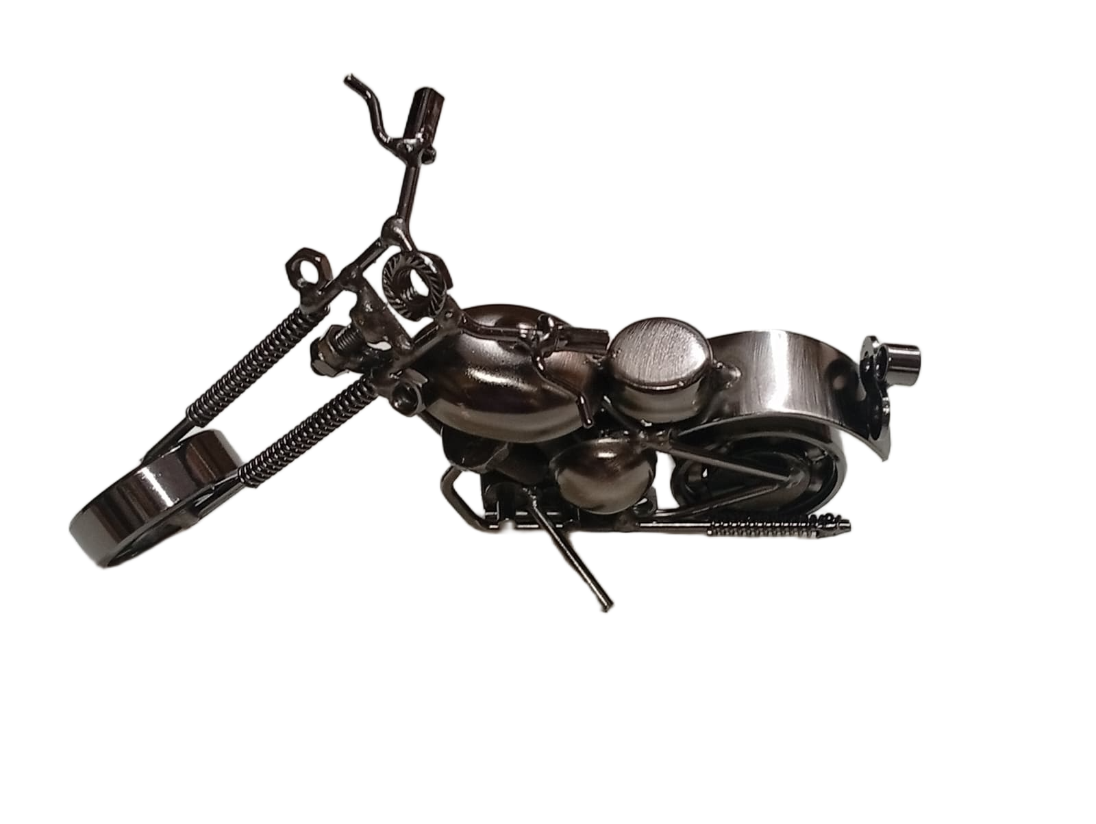 Handcrafted Vintage Metal Motorcycle size : 15cm - Image 4