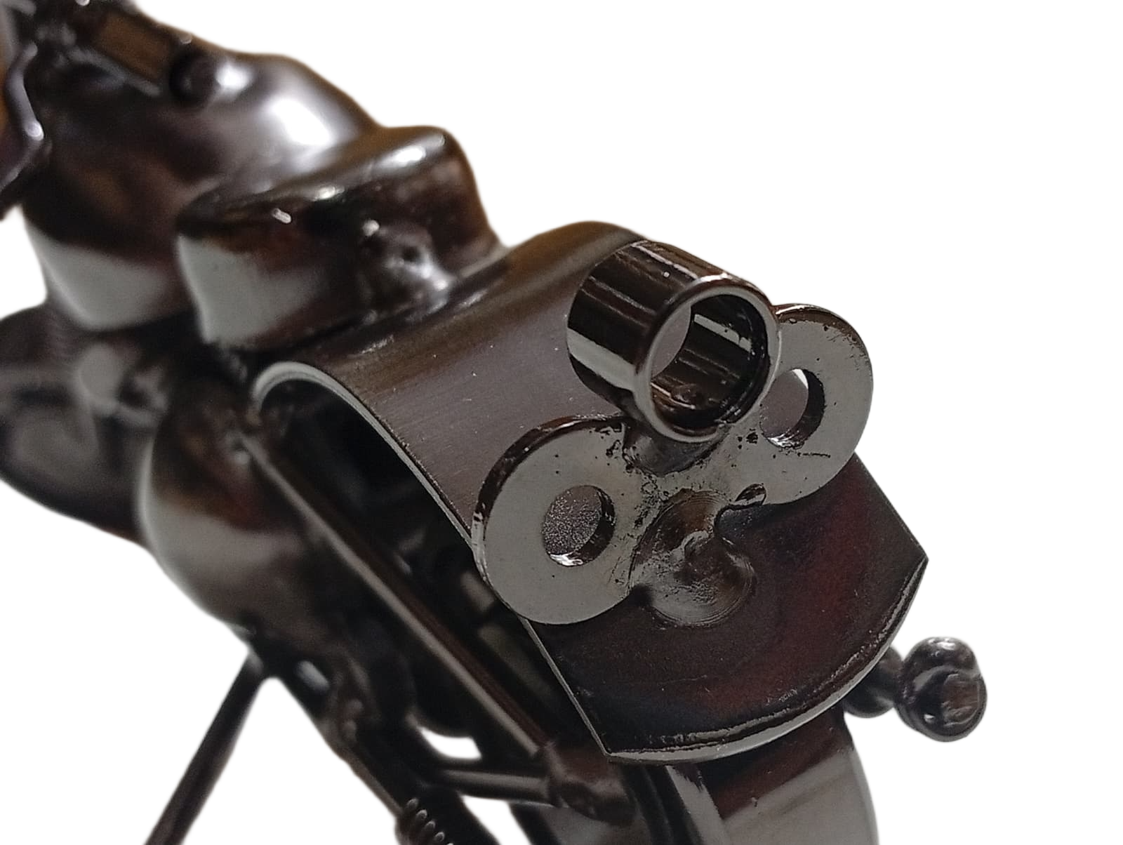 Handcrafted Vintage Metal Motorcycle size : 15cm - Image 5
