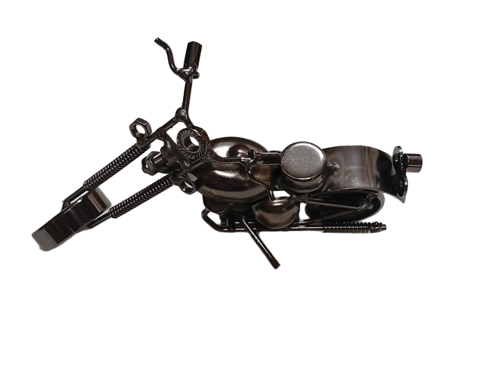 Handcrafted Vintage Metal Motorcycle size : 15cm - Image 6