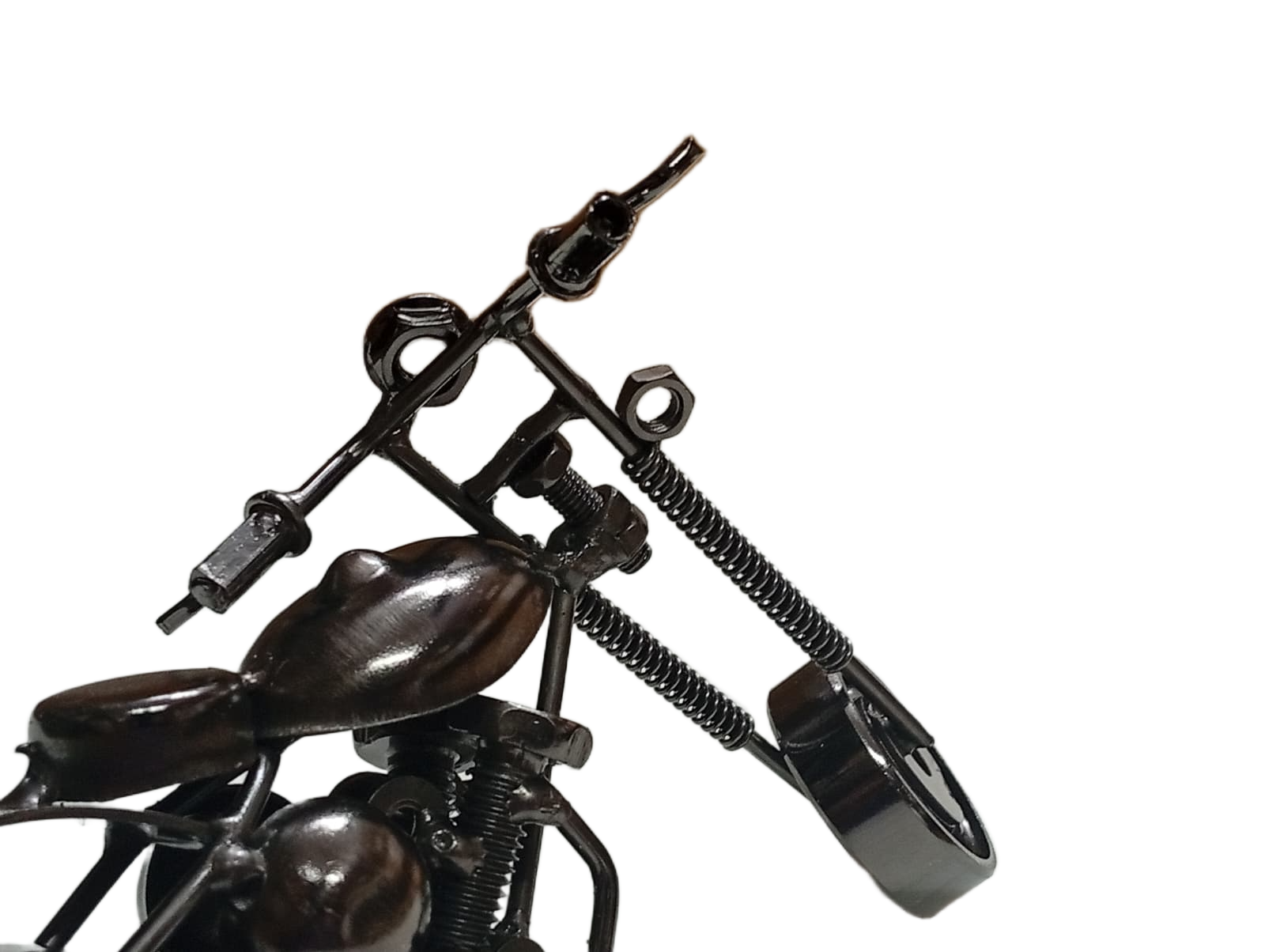 Handcrafted Vintage Metal Motorcycle size : 15cm - Image 7