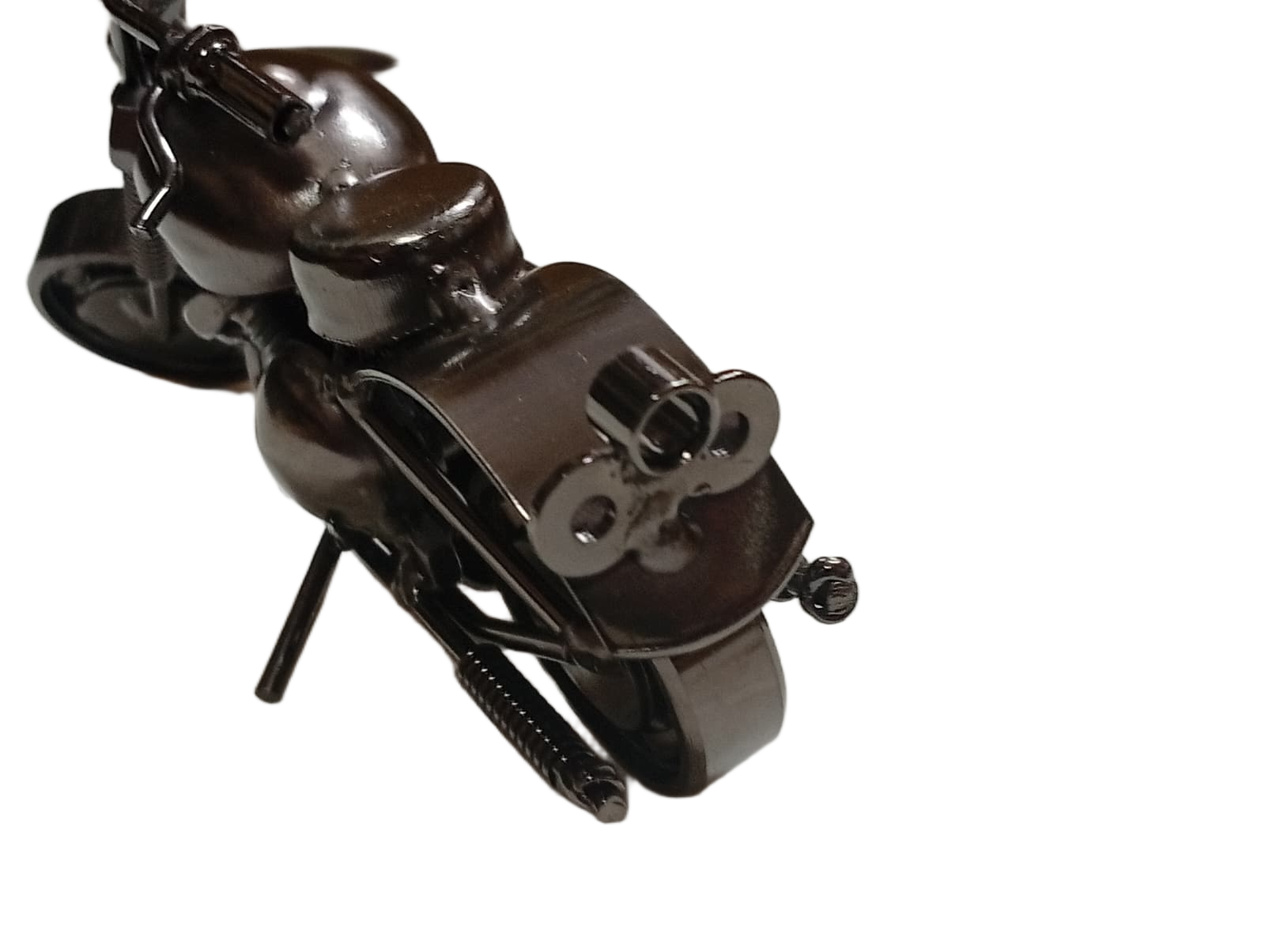Handcrafted Vintage Metal Motorcycle size : 15cm - Image 8