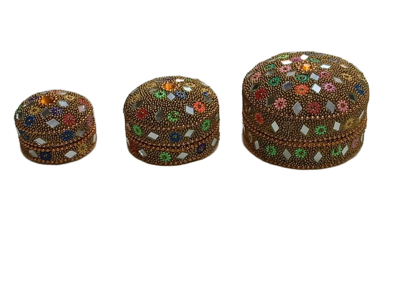 Handcrafted Decorative Bajri Box – Set of 3 - Image 5