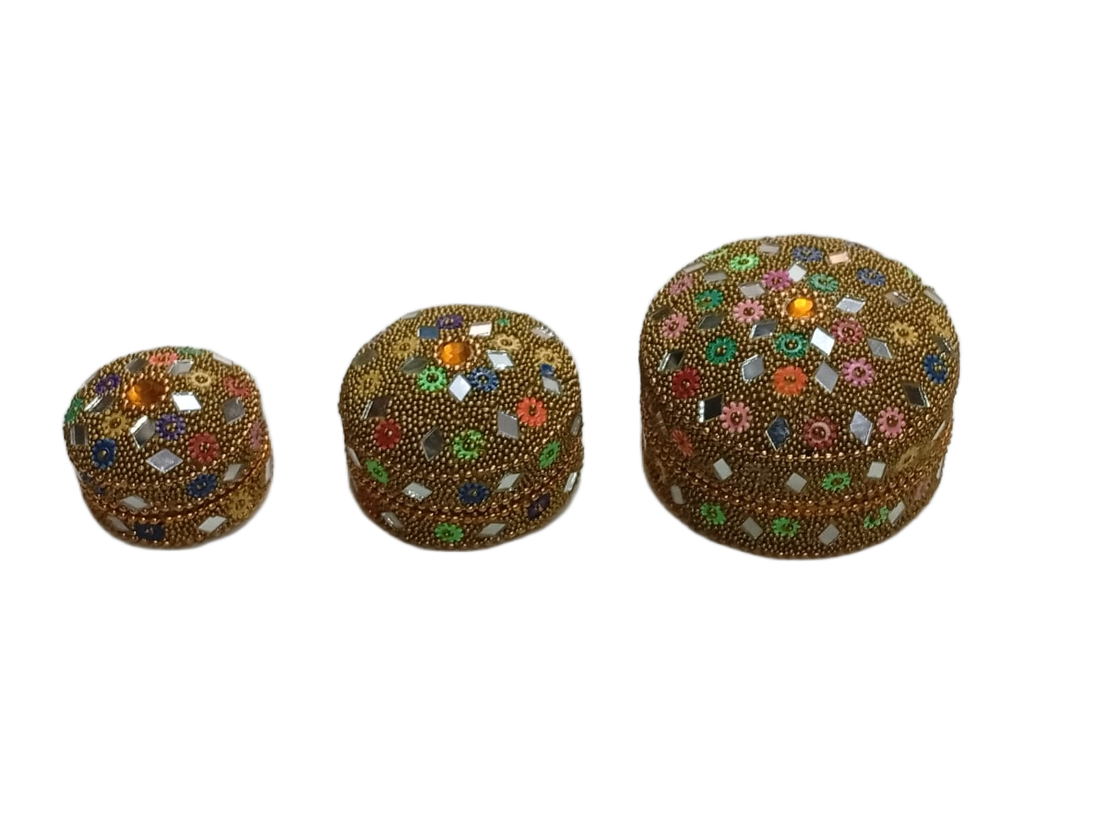 Handcrafted Decorative Bajri Box – Set of 3 - Image 6